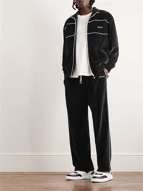 celine velour track jacket|CELINE HOMME Cotton.